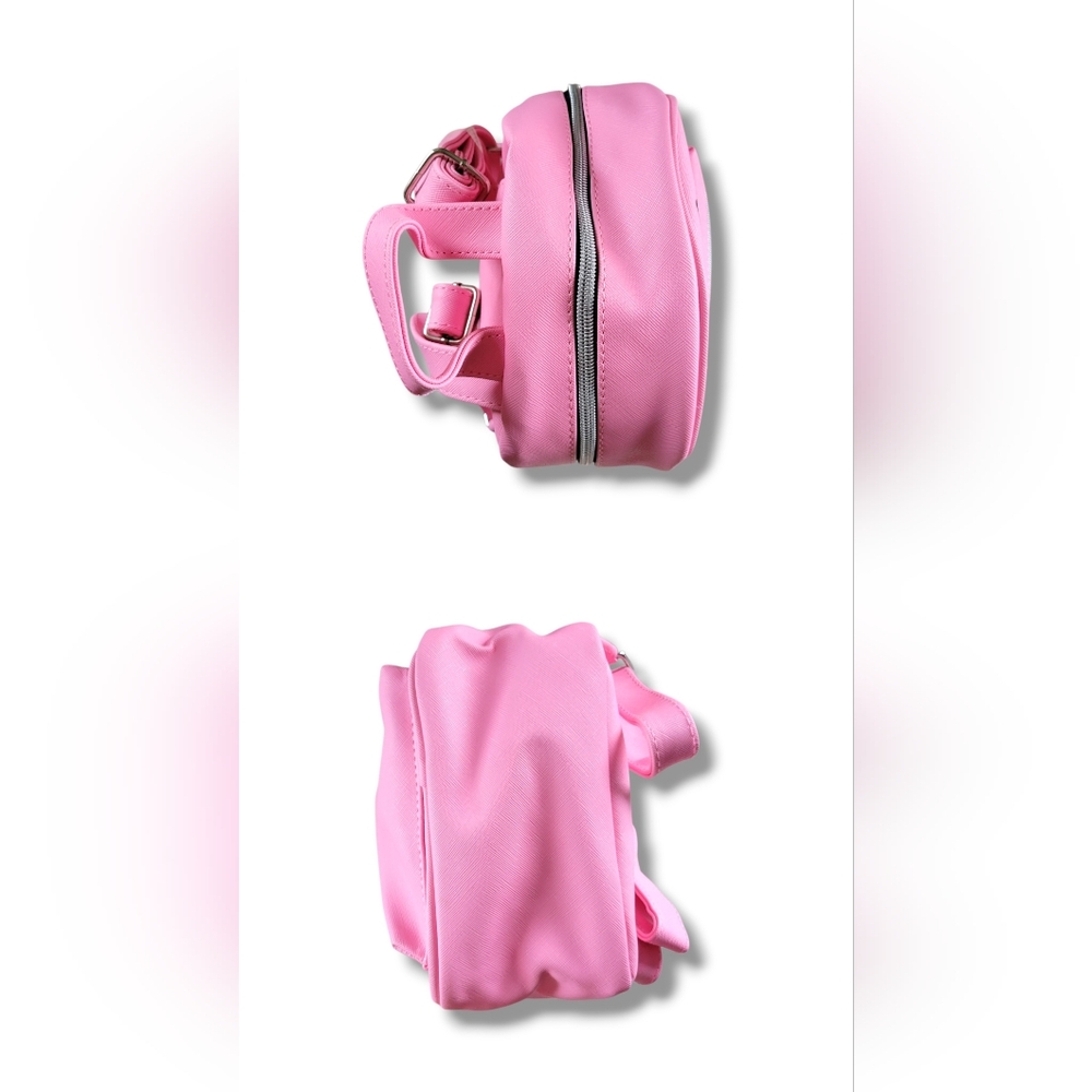 ✨️HP✨️Marc Tetro | NWOT Cute Small Pink Black Cat Backpack - Picture 5 of 11